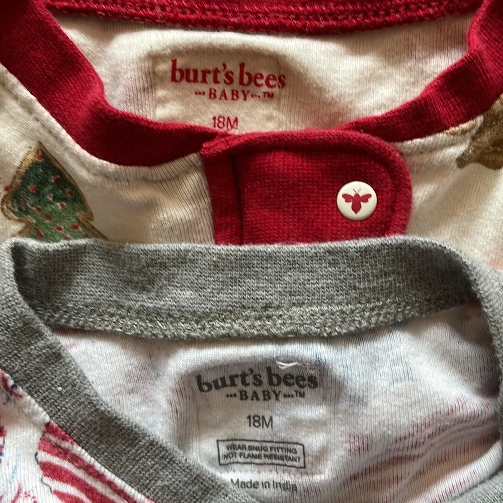 Lot of bundle two Burt’s Bees Baby pajamas pjs